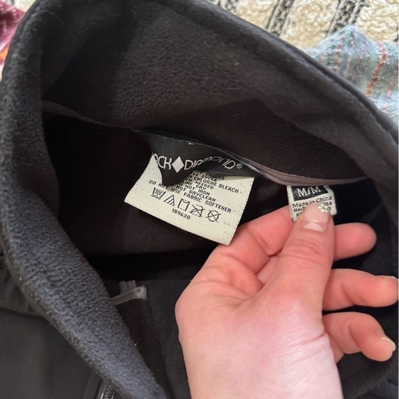 Black diamond men’s black softshell fleece lined jacket size M medium - Picture 2 of 3